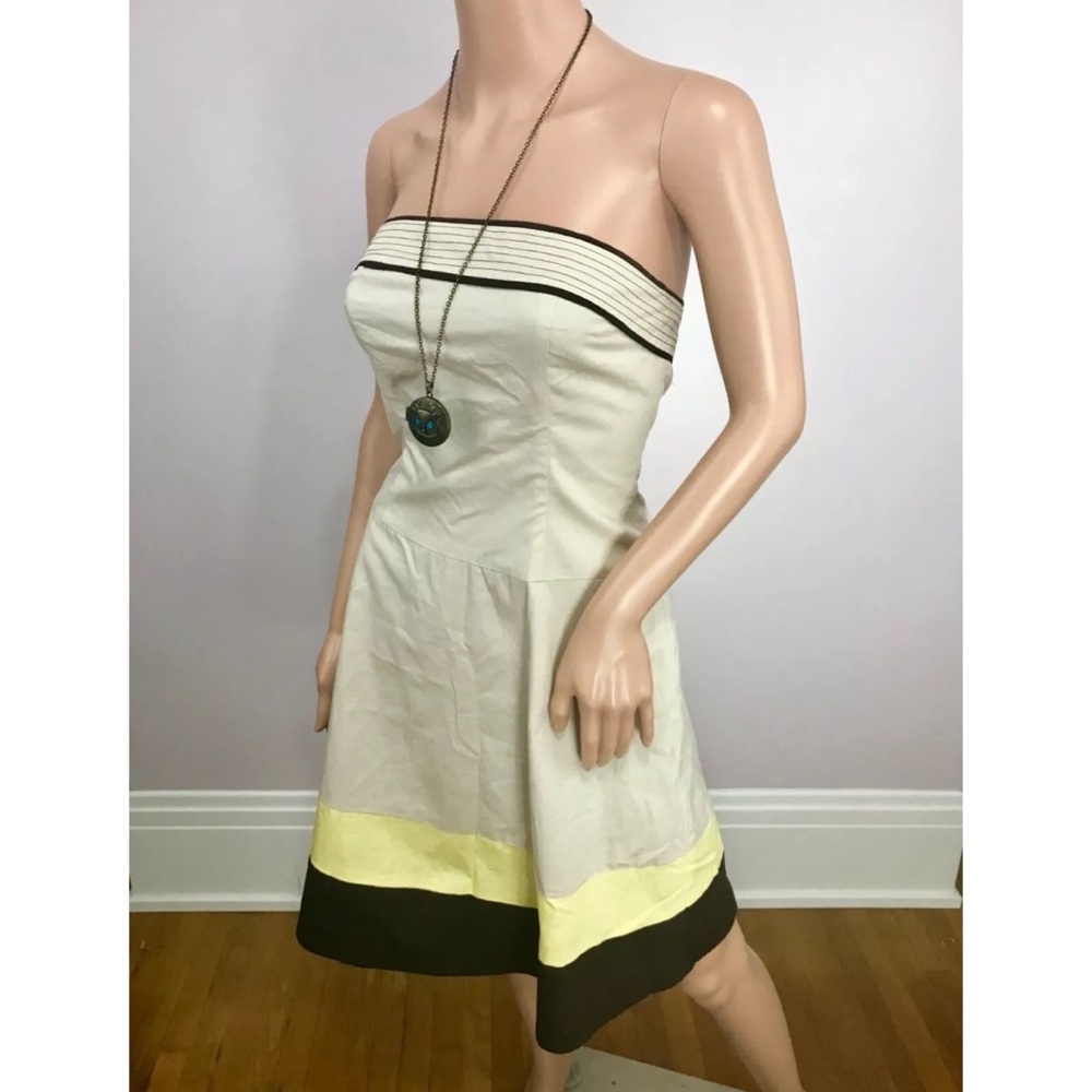ALYN PAIGE Tan Brown Strapless A-Line Dress - Picture 3 of 5